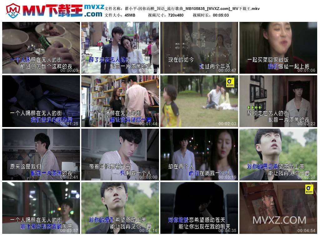 瞿小平-因你而醉_国语_流行歌曲_MB105835